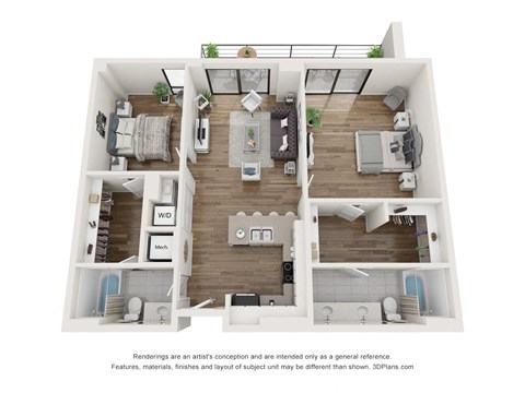 B1 floor plan at Hydro, Richmond, Virginia